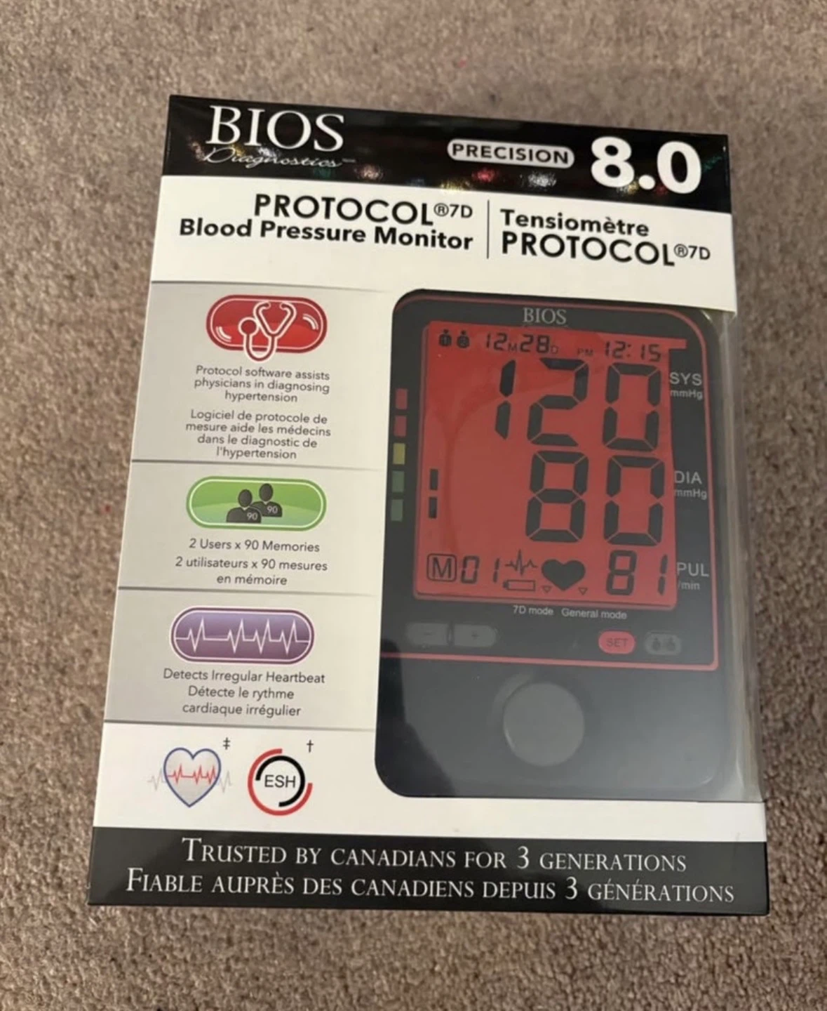bio diagnostics precision blood pressure monitor. Not used.