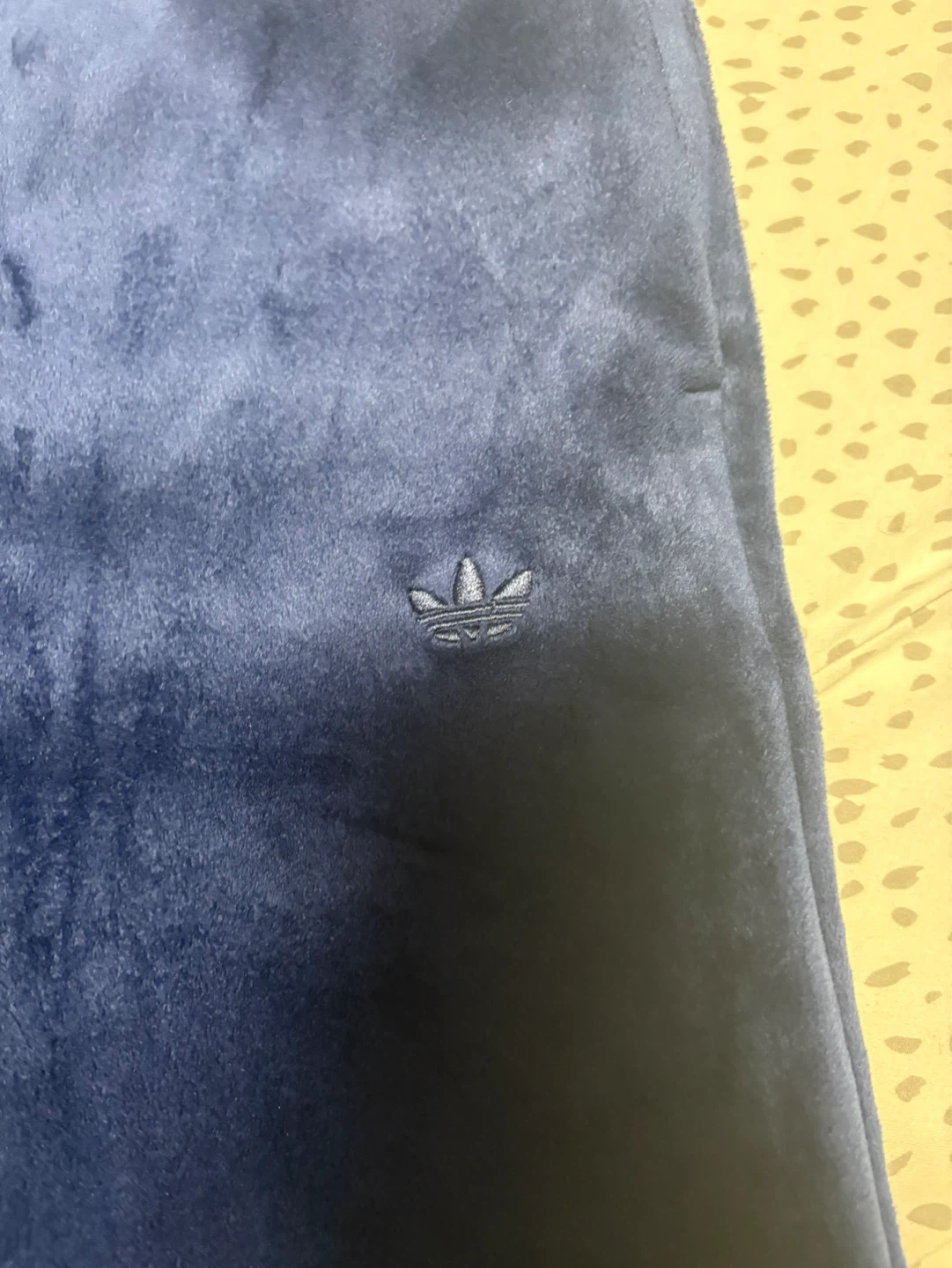 Adidas Velour Track Pants Navy Blue Size L/G - photo 2