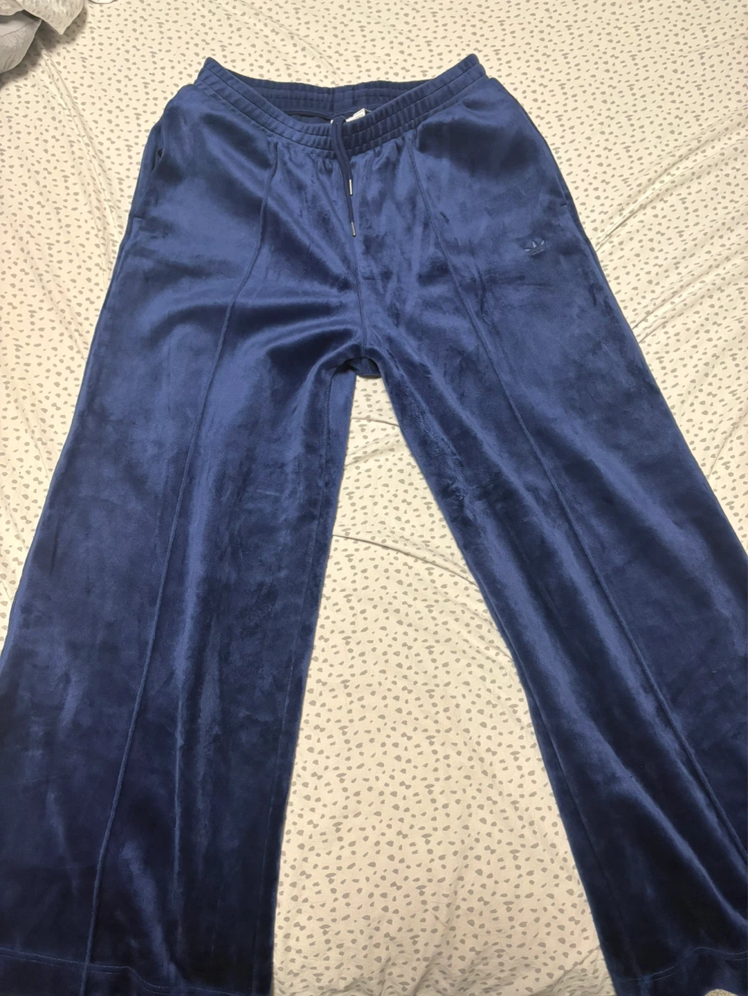 Adidas Velour Track Pants Navy Blue Size L/G