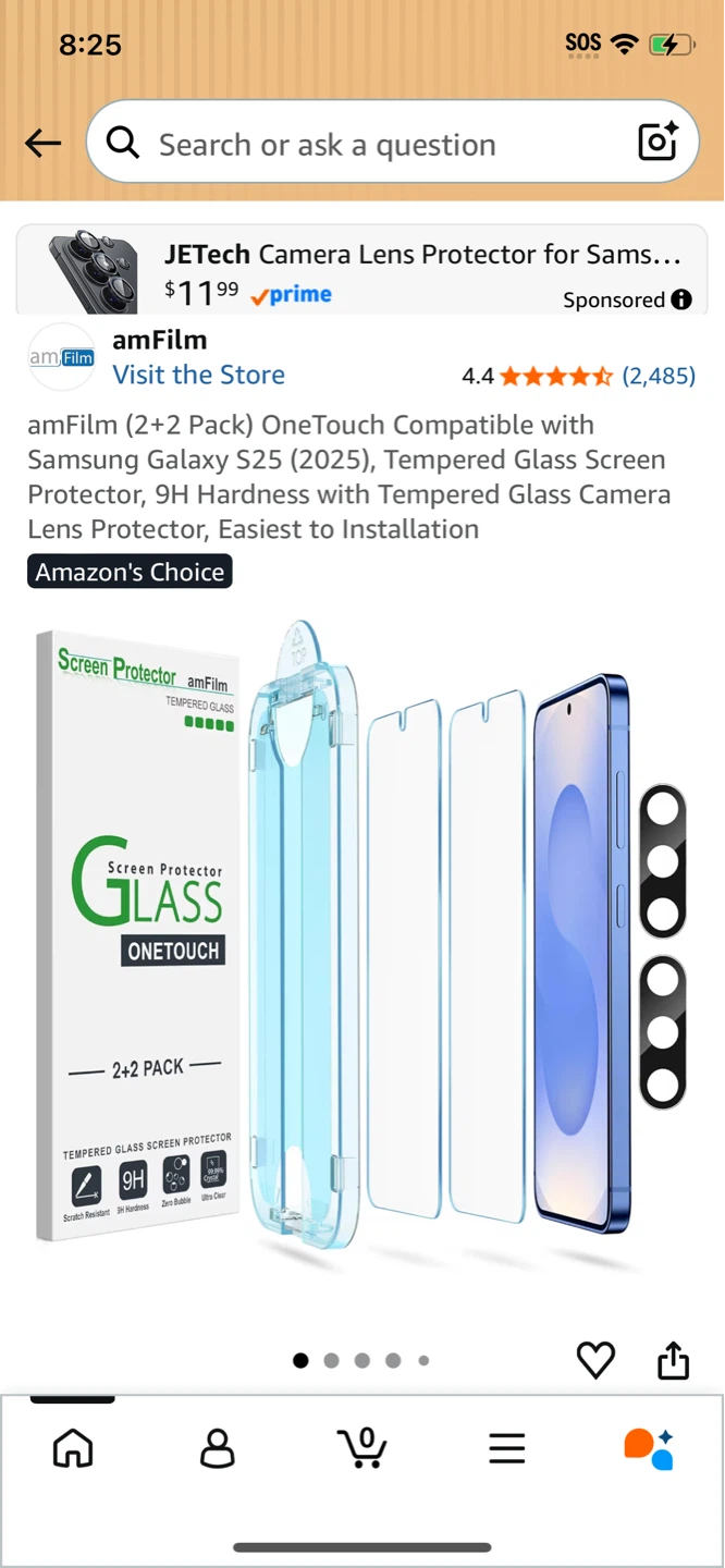 New-screen protector (2+2) for Samsung Galaxy S25 6.2" - photo 2