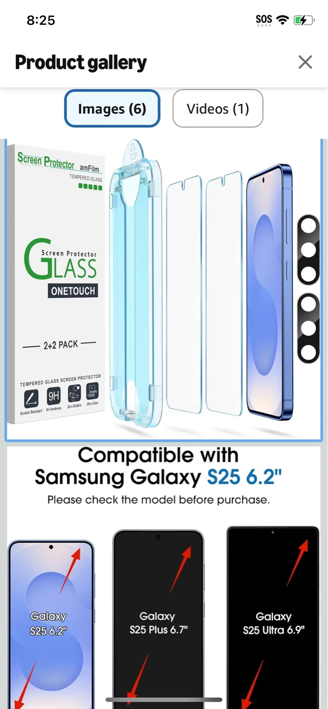 New-screen protector (2+2) for Samsung Galaxy S25 6.2"