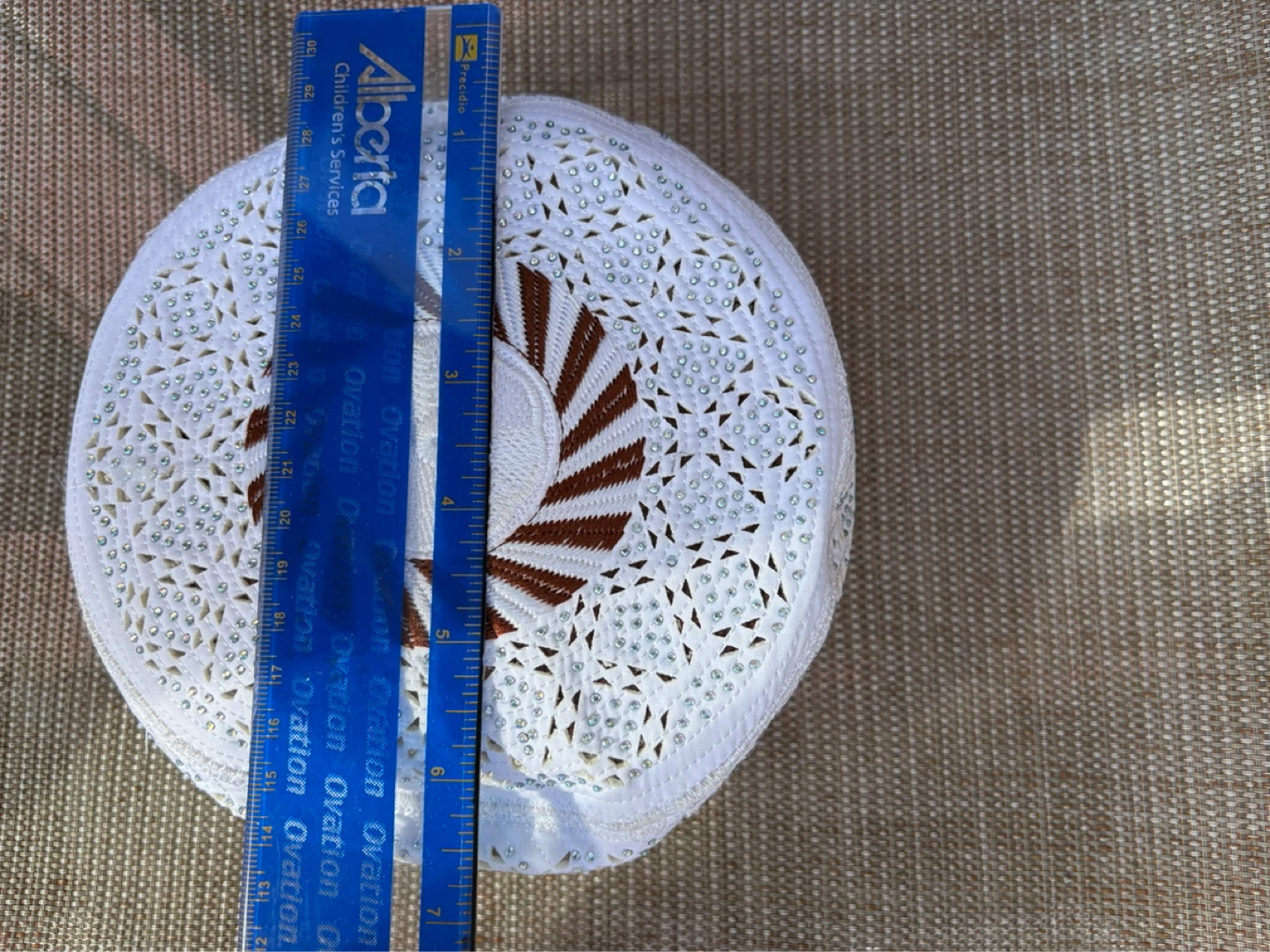 White Embroidered Cap - photo 3