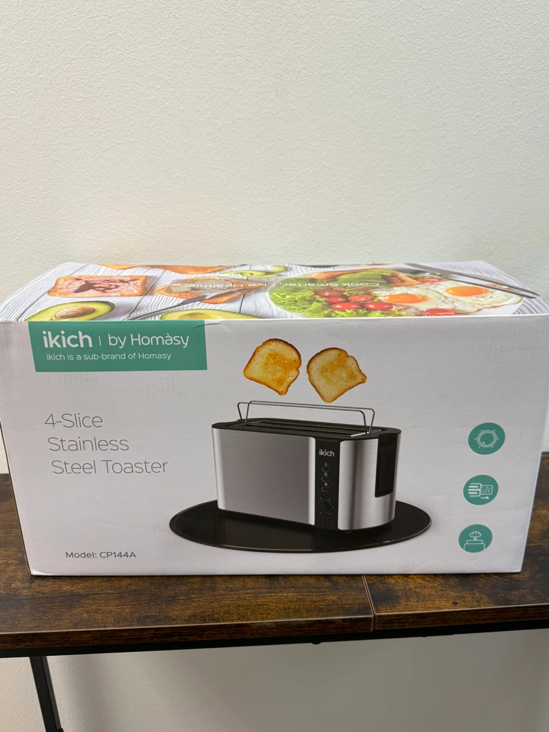 ikich 4-Slice Stainless Steel Toaster