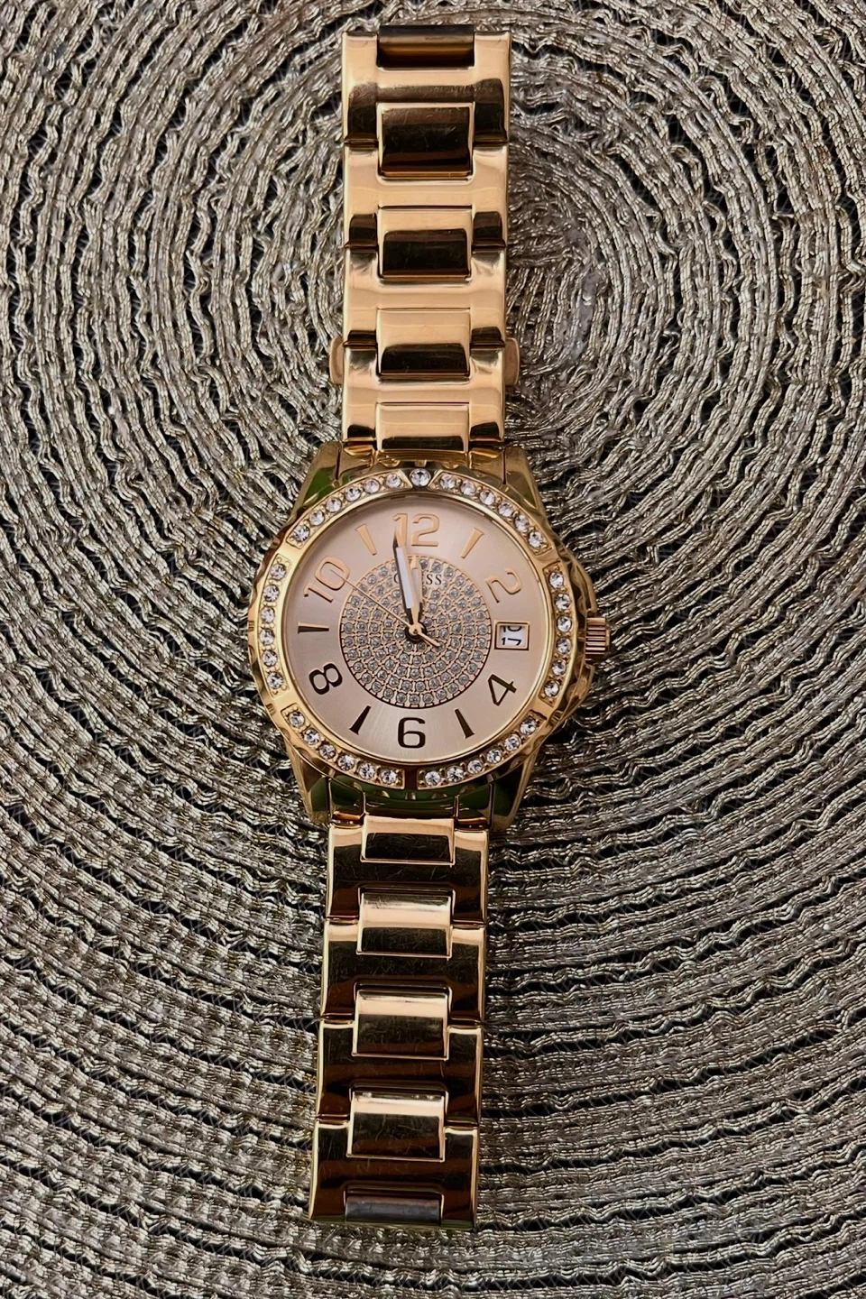 GUESS Gold-Tone Crystal Accent Watch - photo 2
