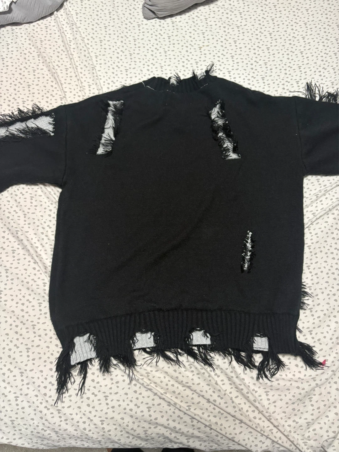 Aelfric Eden Black Distressed Sweater - Size S - photo 3