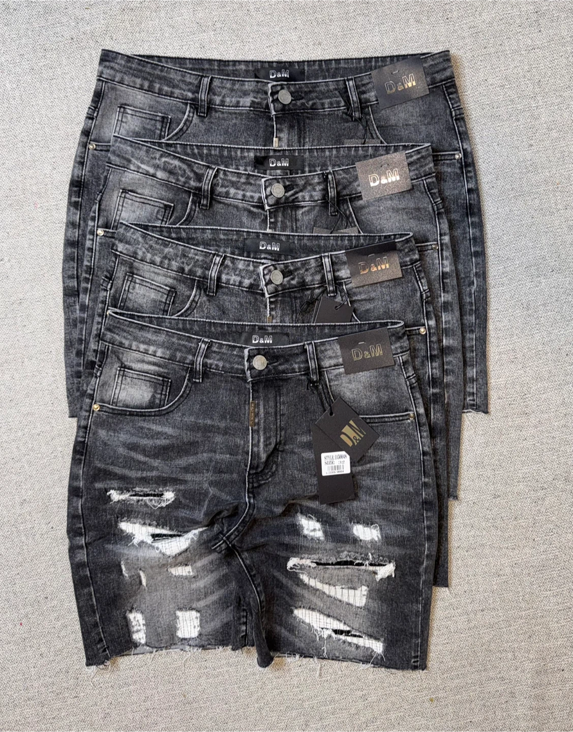 D&M Ripped Denim Skirt Size 12