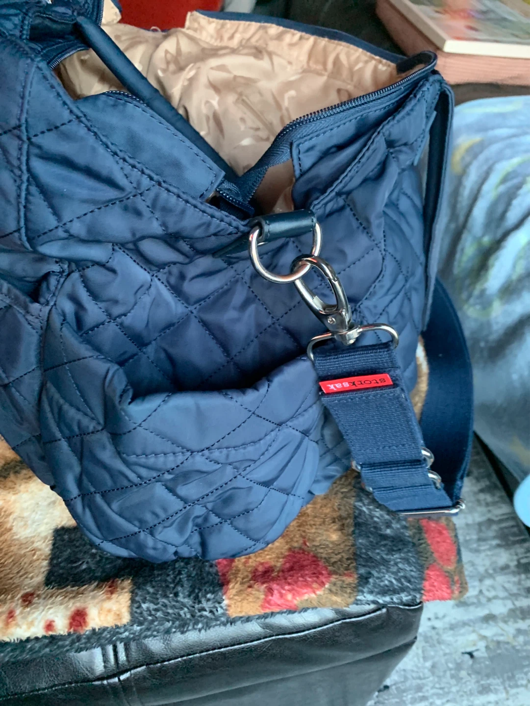 Storksak Navy Quilted Diaper Bag - photo 3