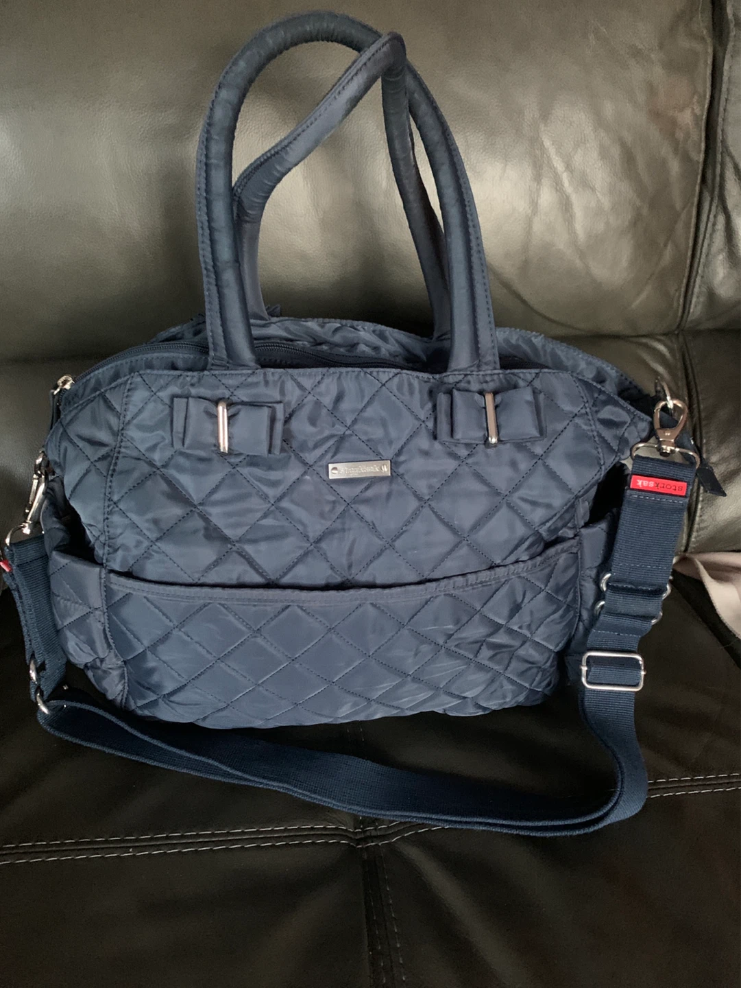 Storksak Navy Quilted Diaper Bag - photo 2