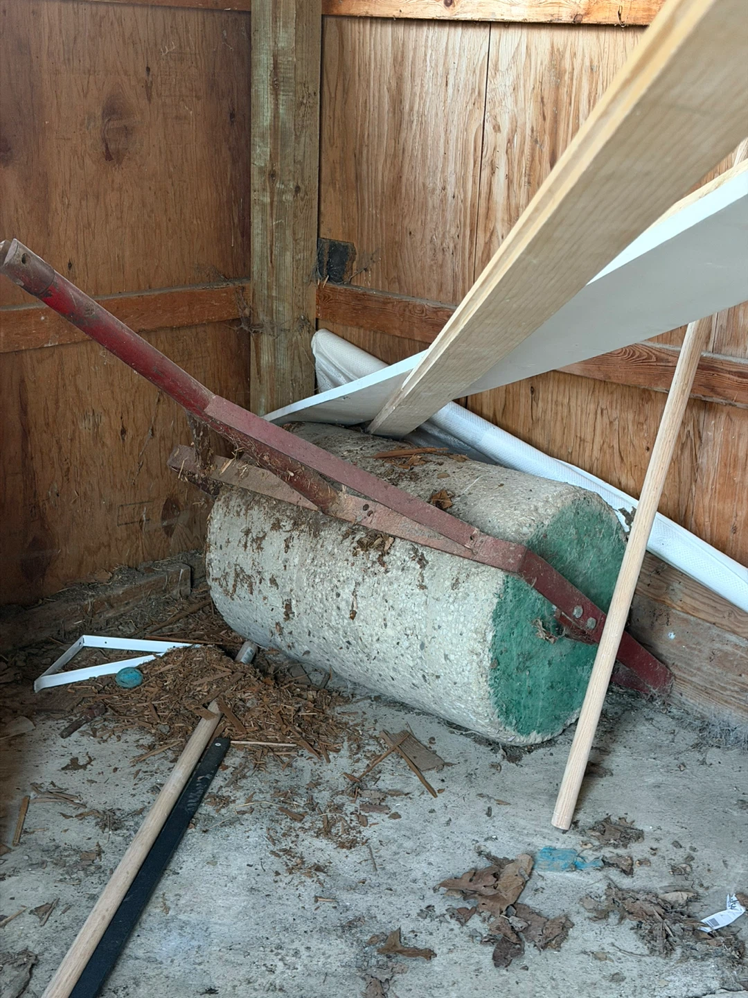 Vintage Concrete Roller with Handles