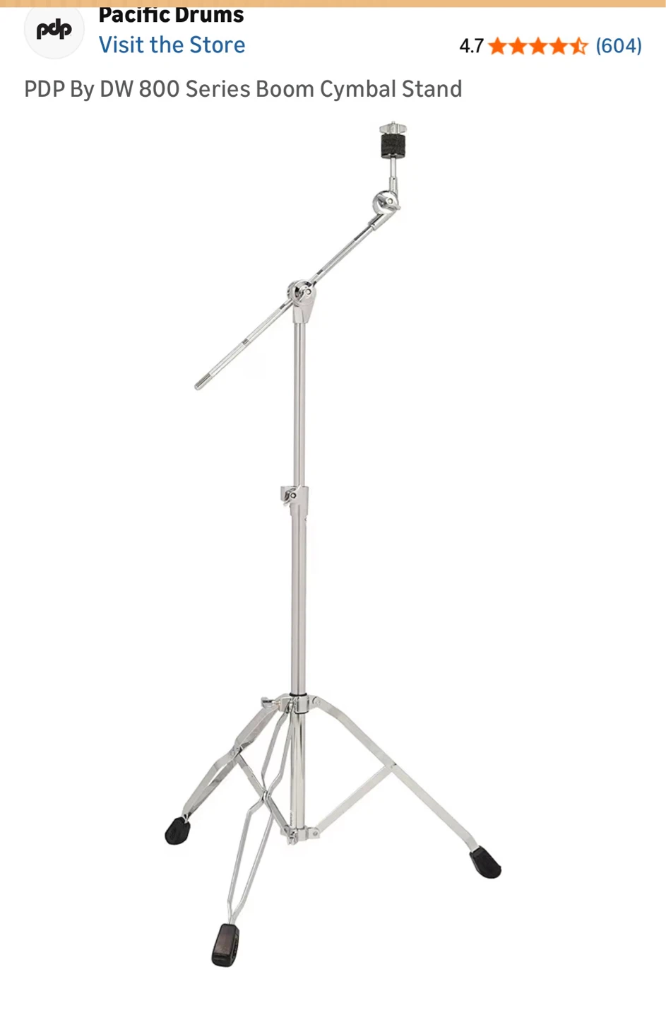 PDP 800 Series Boom Cymbal Stands (2) - Chrome - photo 5