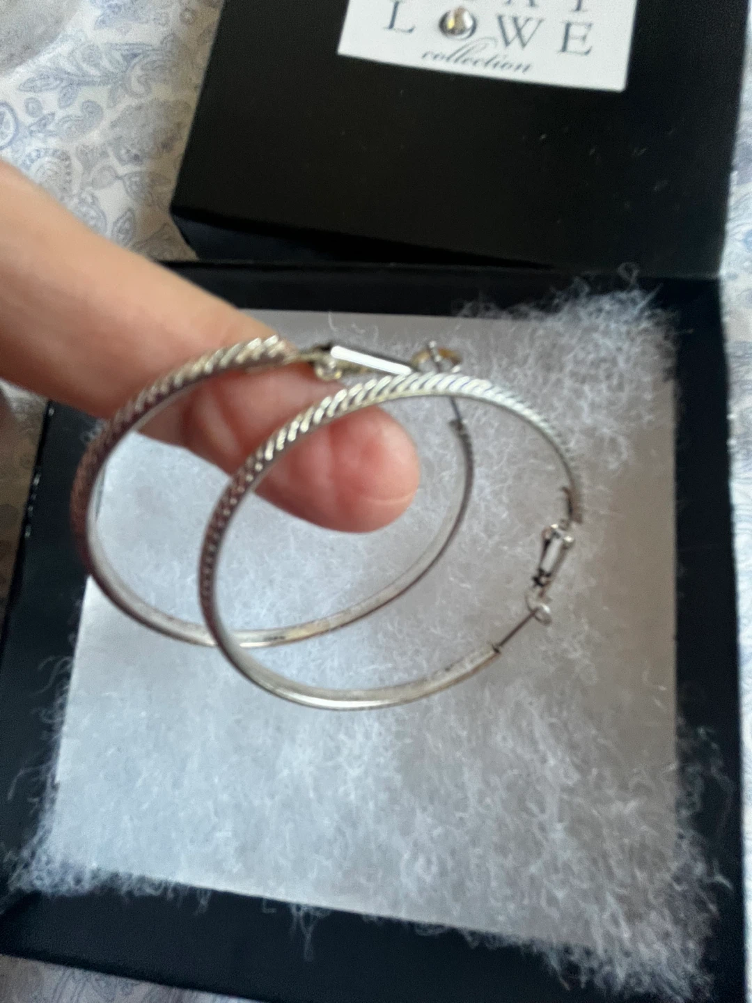 LARGE Silver Hoop Earrings - photo 2