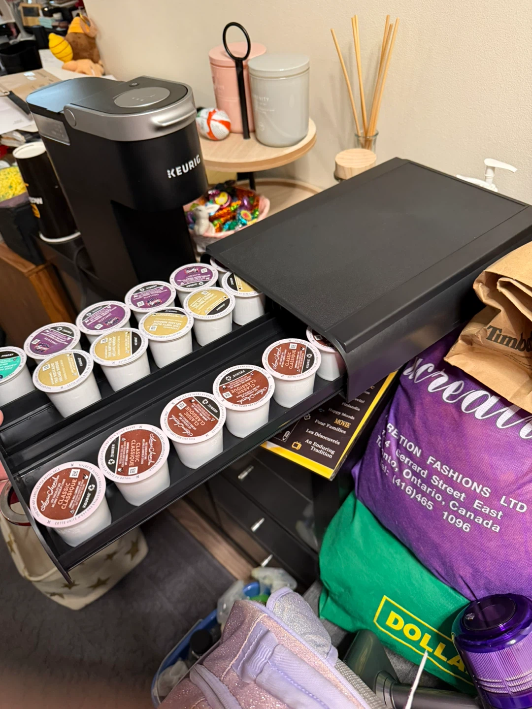 Black K-Cup Pod Drawer Organizer