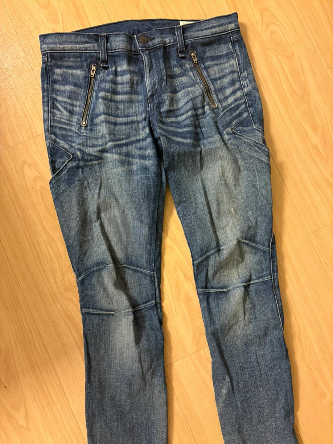 Rag & Bone Distressed Moto Jeans