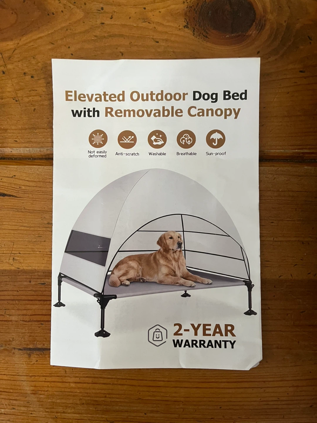 Elevated Dog Bed with Canopy – Outdoor Cooling Pet Cot - photo 4