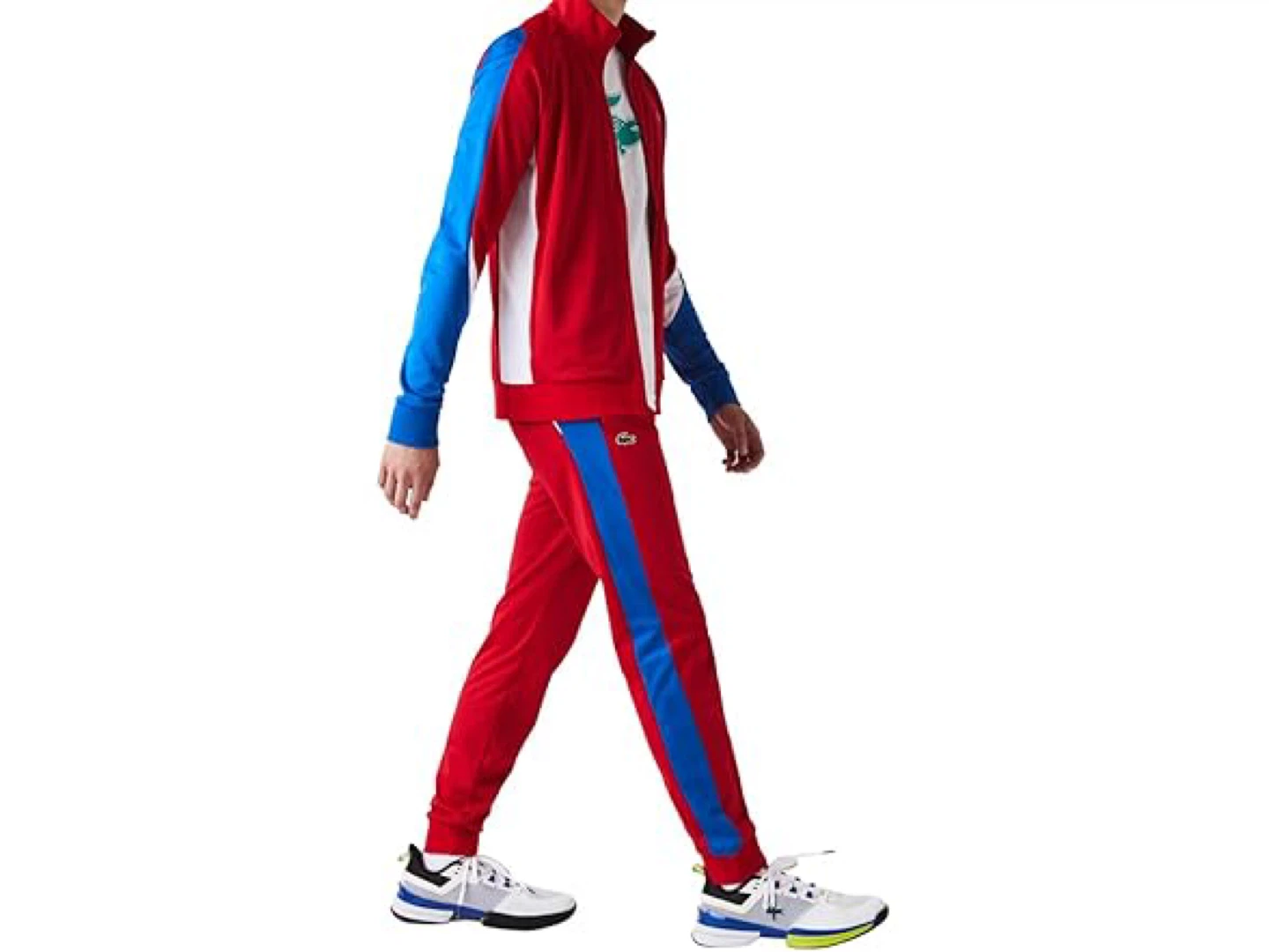 Lacoste Tracksuit Set - Red/Blue size M