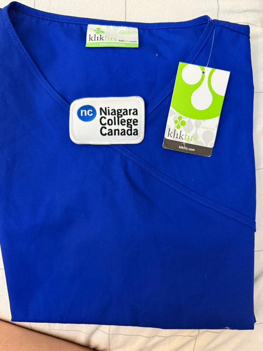 Klikfits Royal Blue Scrub Top and Pants Set - photo 2