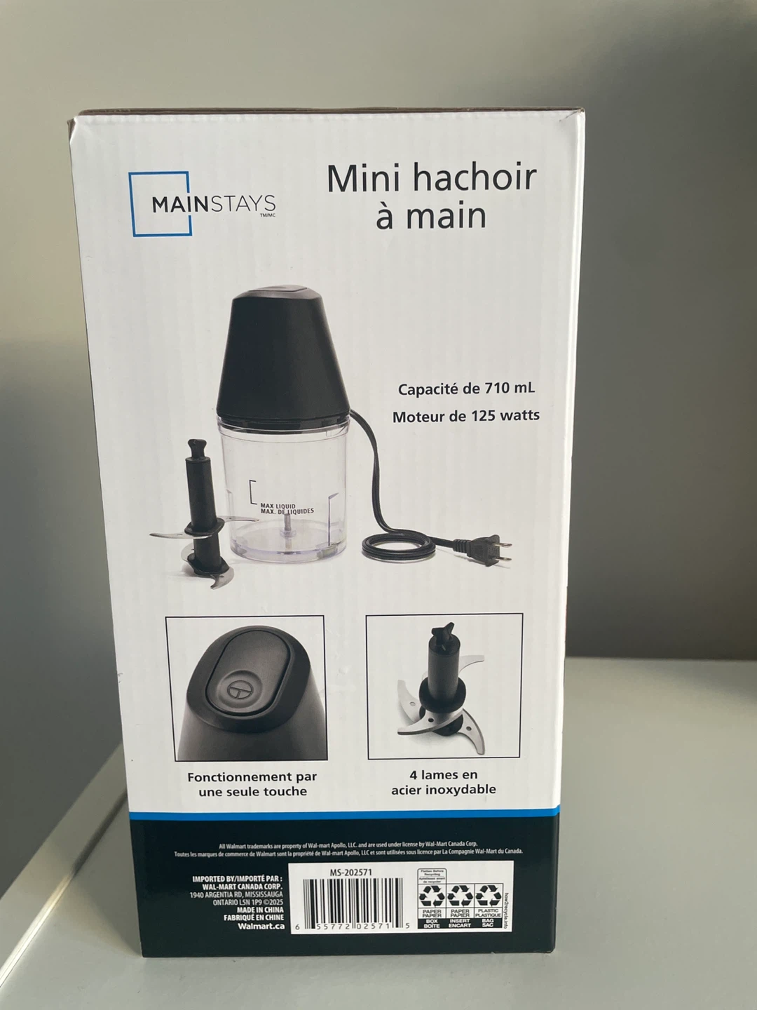 Mainstays Mini Chopper - 3-Cup Capacity