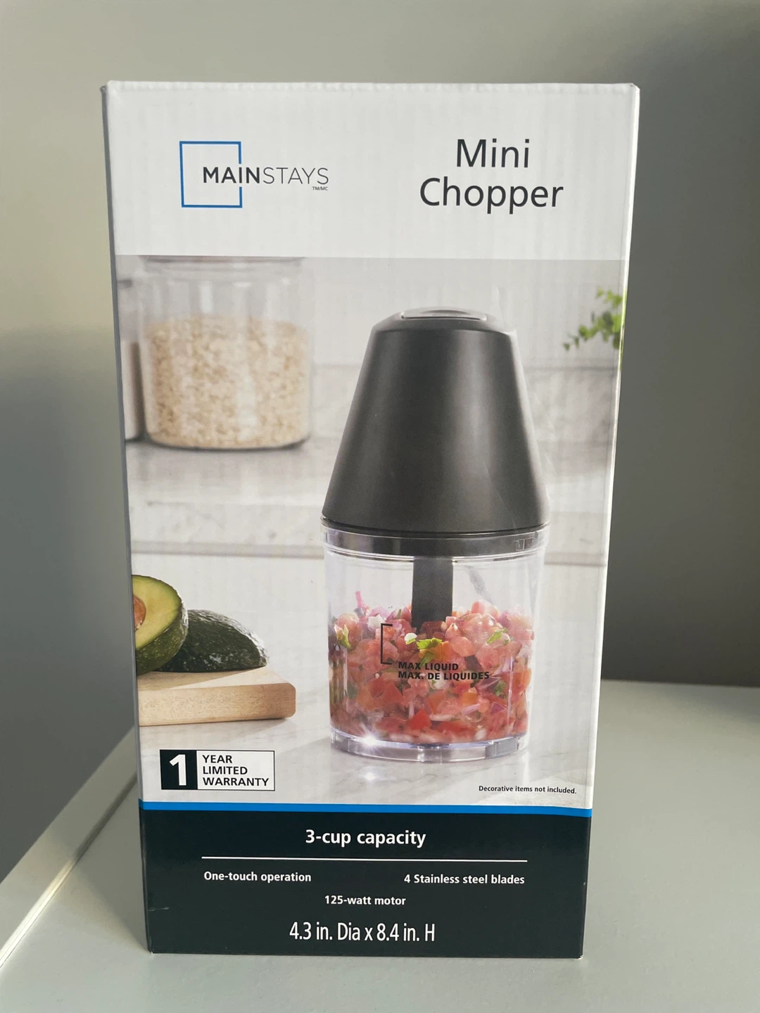 Mainstays Mini Chopper - 3-Cup Capacity - photo 2