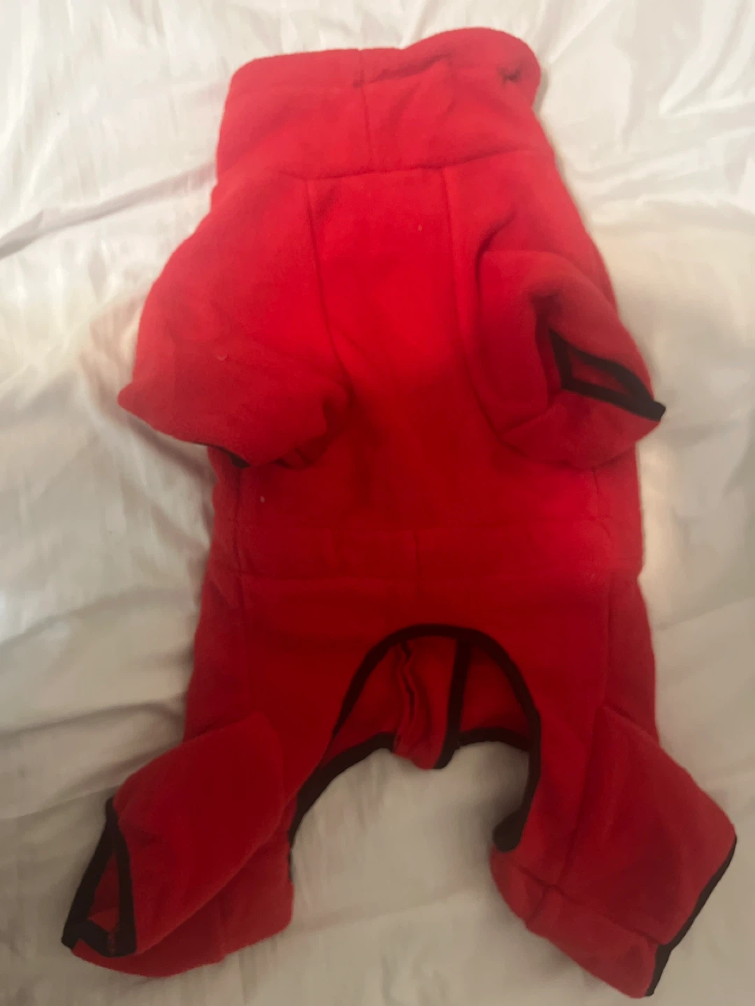 Pet Supplies Red Fleece Dog Jumpsuit Size SM - photo 2