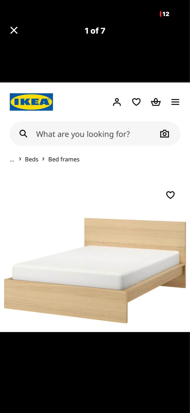 IKEA Queen Bed Frame with Headboard - Light Wood - photo 4