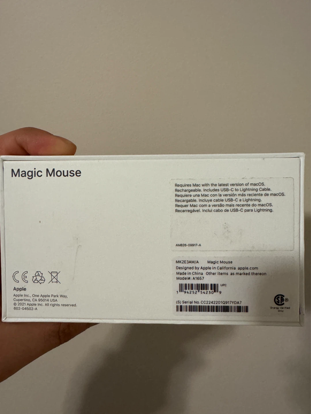 Apple Magic Mouse 2 (Model A1657) - photo 4
