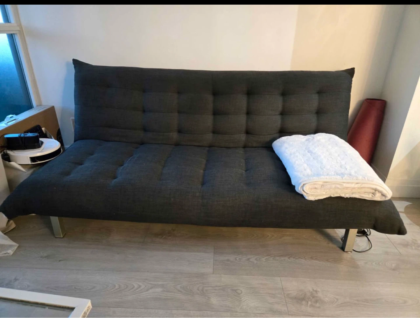 Dark Grey Futon Sofa Bed