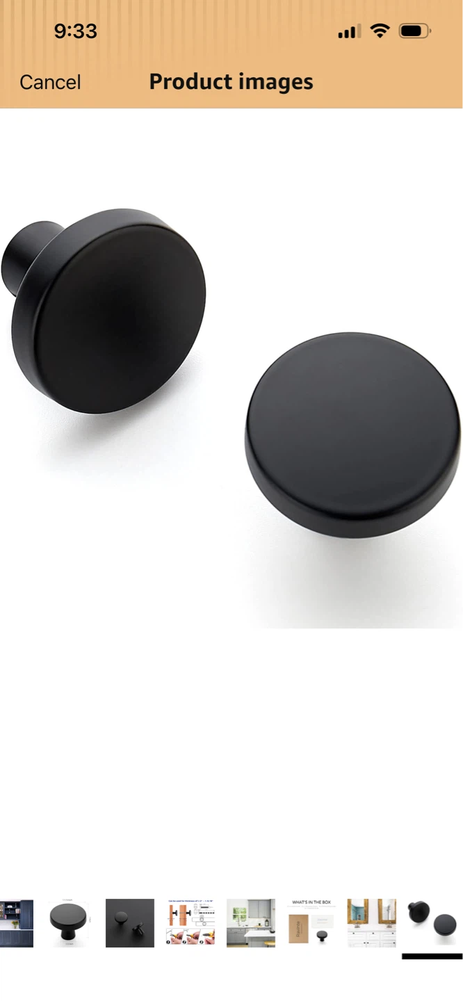 New-Ravinte Black Cabinet Knobs - Pack of 25