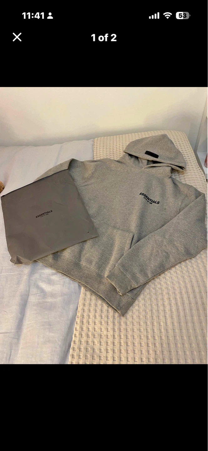 FEAR OF GOD ESSENTIALS Grey Hoodie