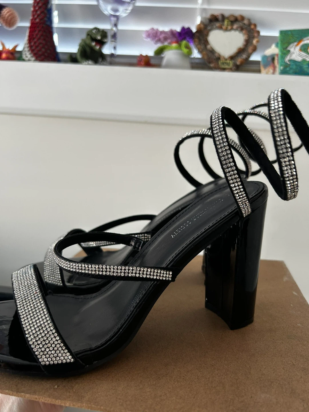 Black Sparkle Spiral Heels - photo 2