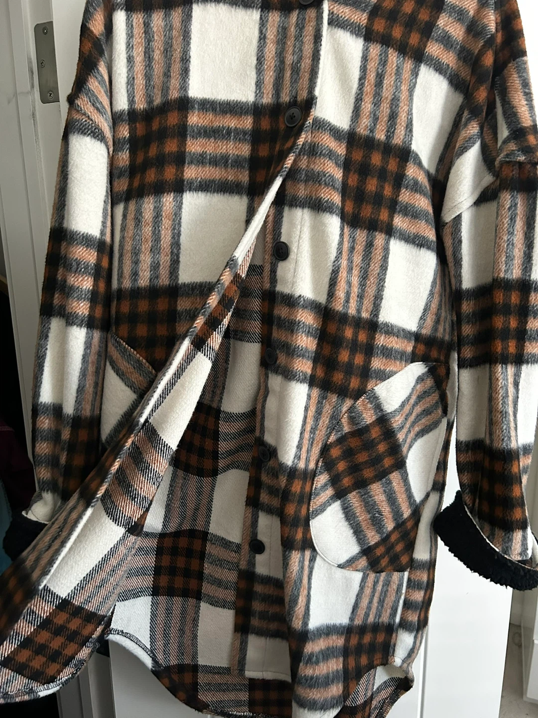 Flannel Sherpa Lined Hooded Jacket