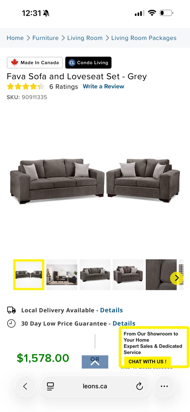 Leon's Fava Sofa and Loveseat Set - Grey - photo 4