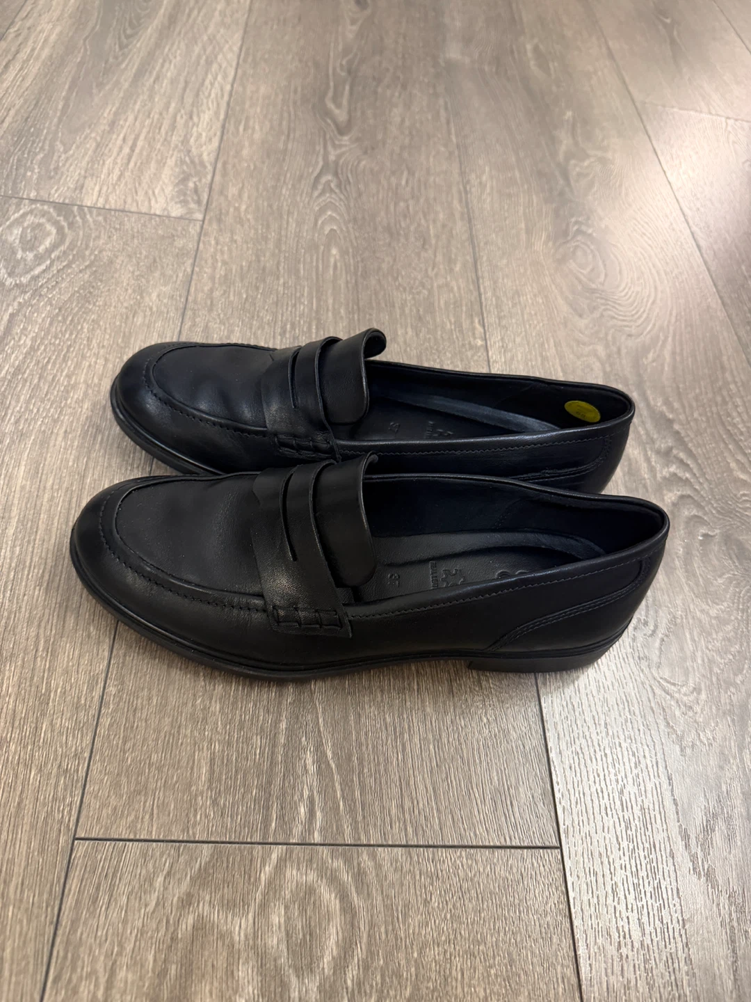 Black Leather Loafers ECCO