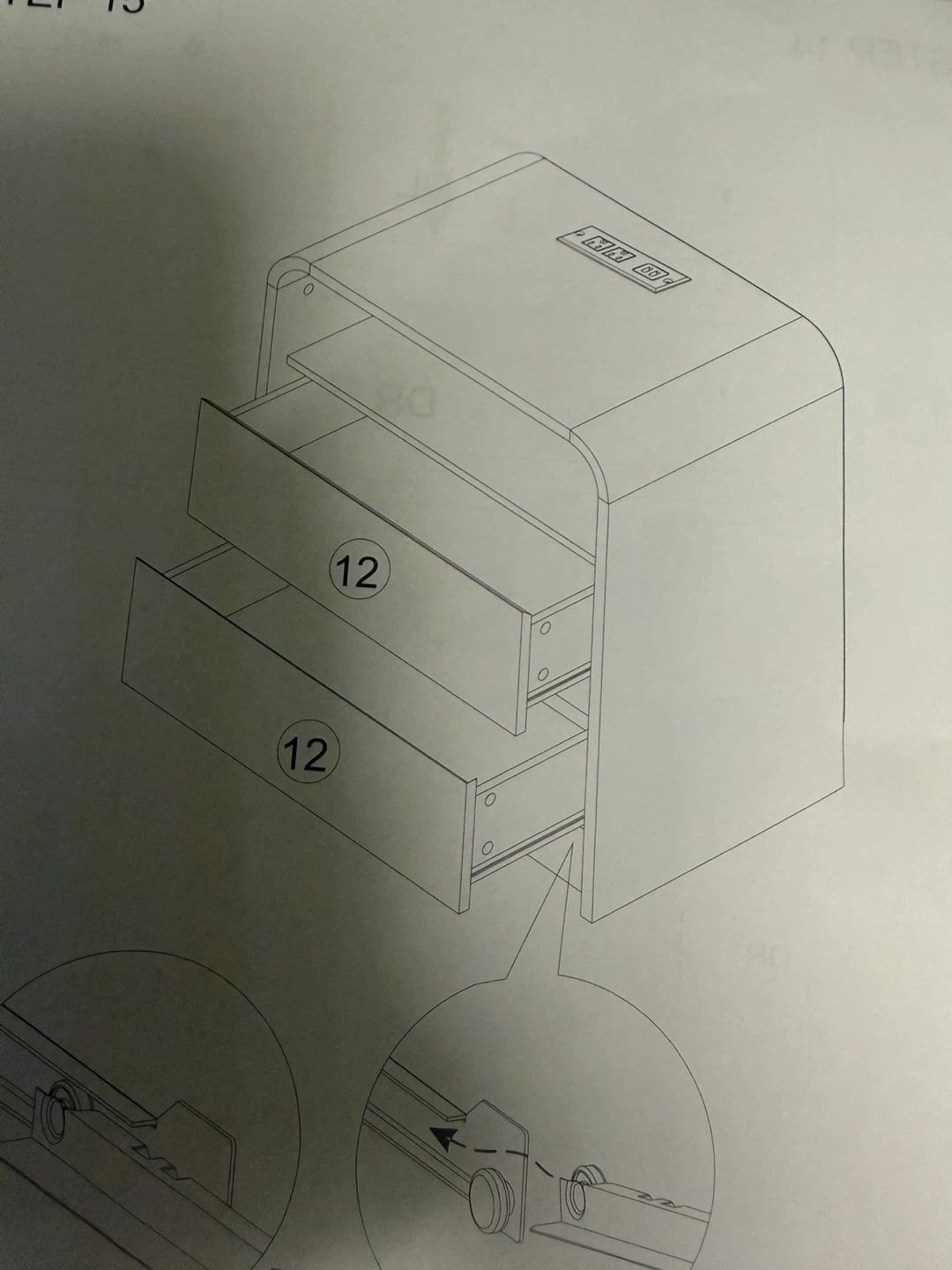 Modern Nightstand with Charging Station - White - photo 5