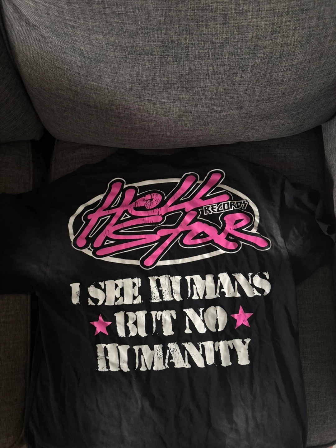 Hellstar "I See Humans But No Humanity" Black T-Shirt - photo 2
