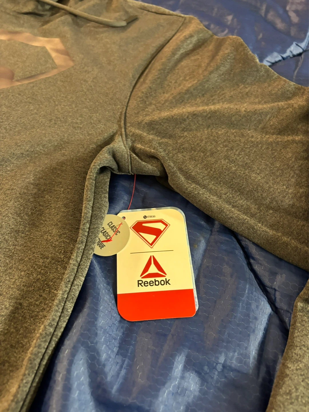 New Reebok Superman Grey Hoodie Small - photo 5