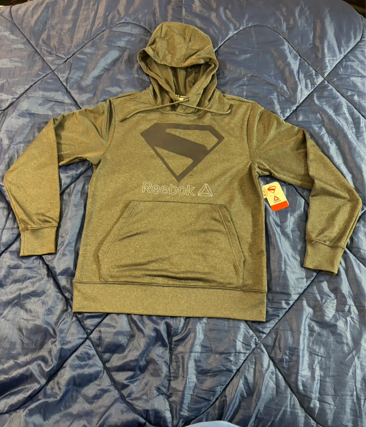 New Reebok Superman Grey Hoodie Small