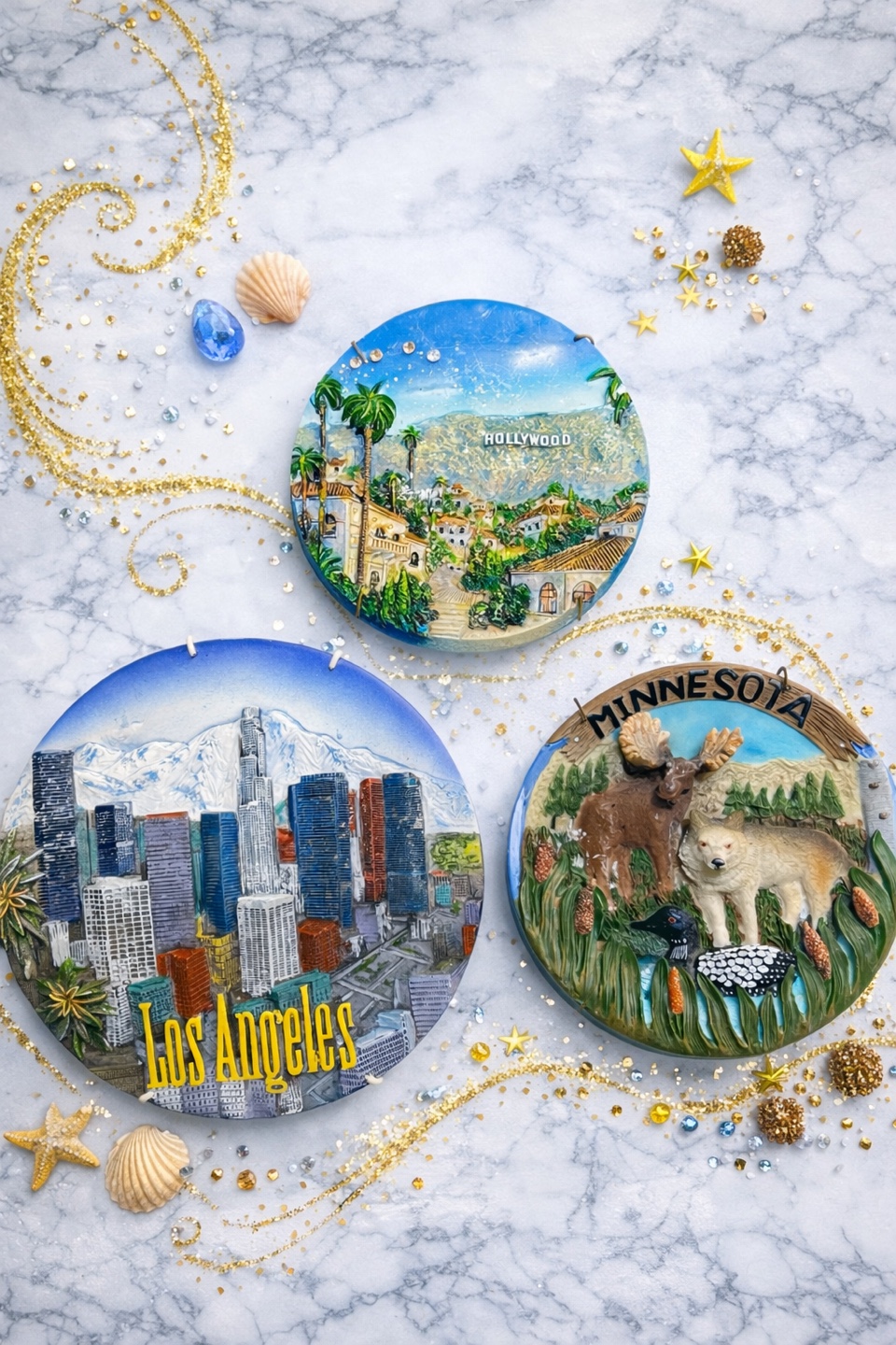 Wall decor Los Angeles Cityscape Souvenir Plaque - photo 5