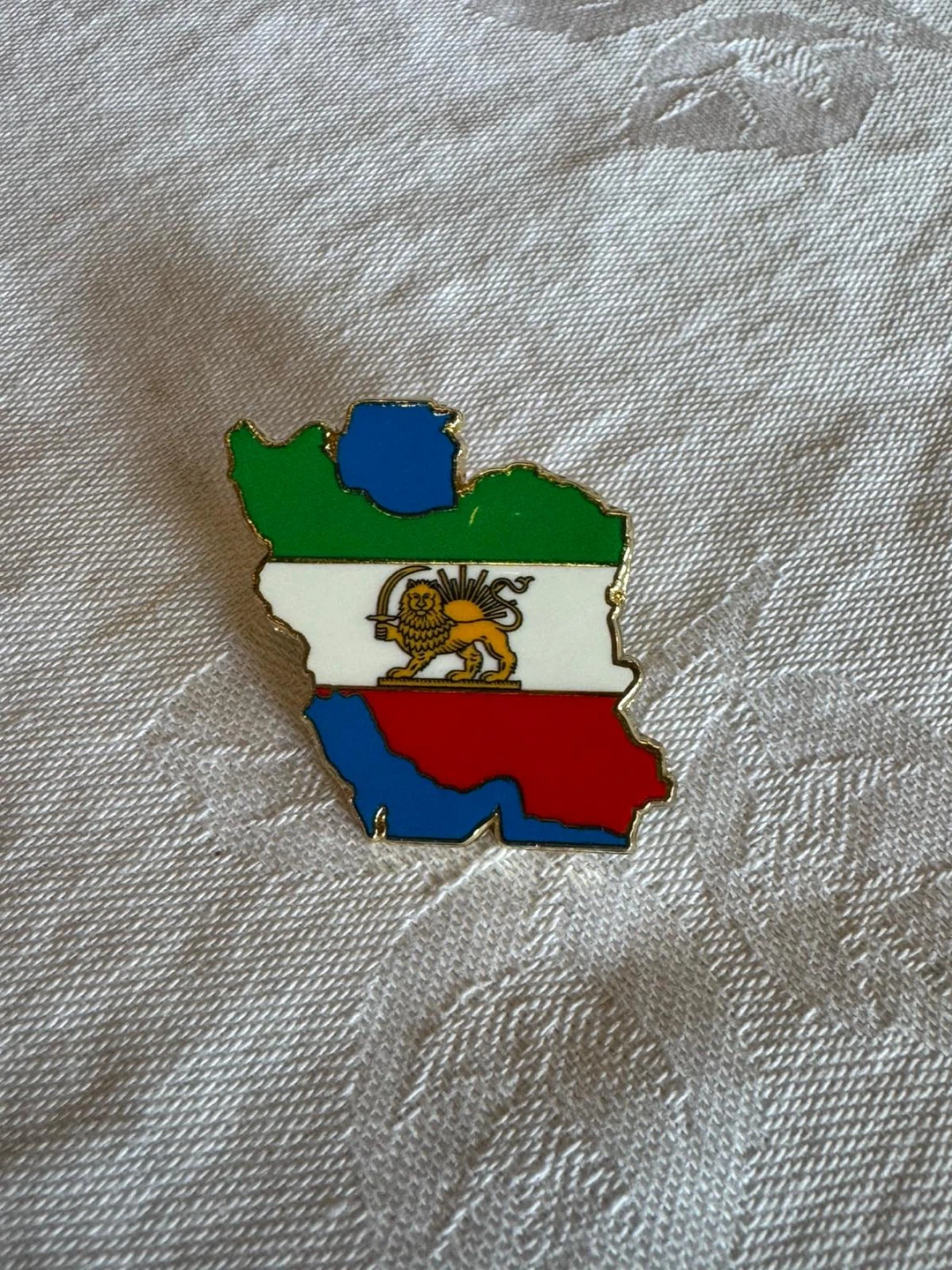 Set of 3 Iranian Flag and Emblem Pins