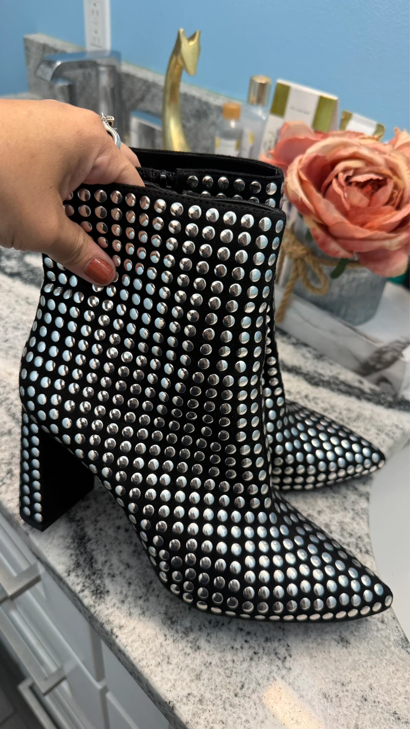 INC Black Studded Ankle Boots check more pictures size 7 - photo 4