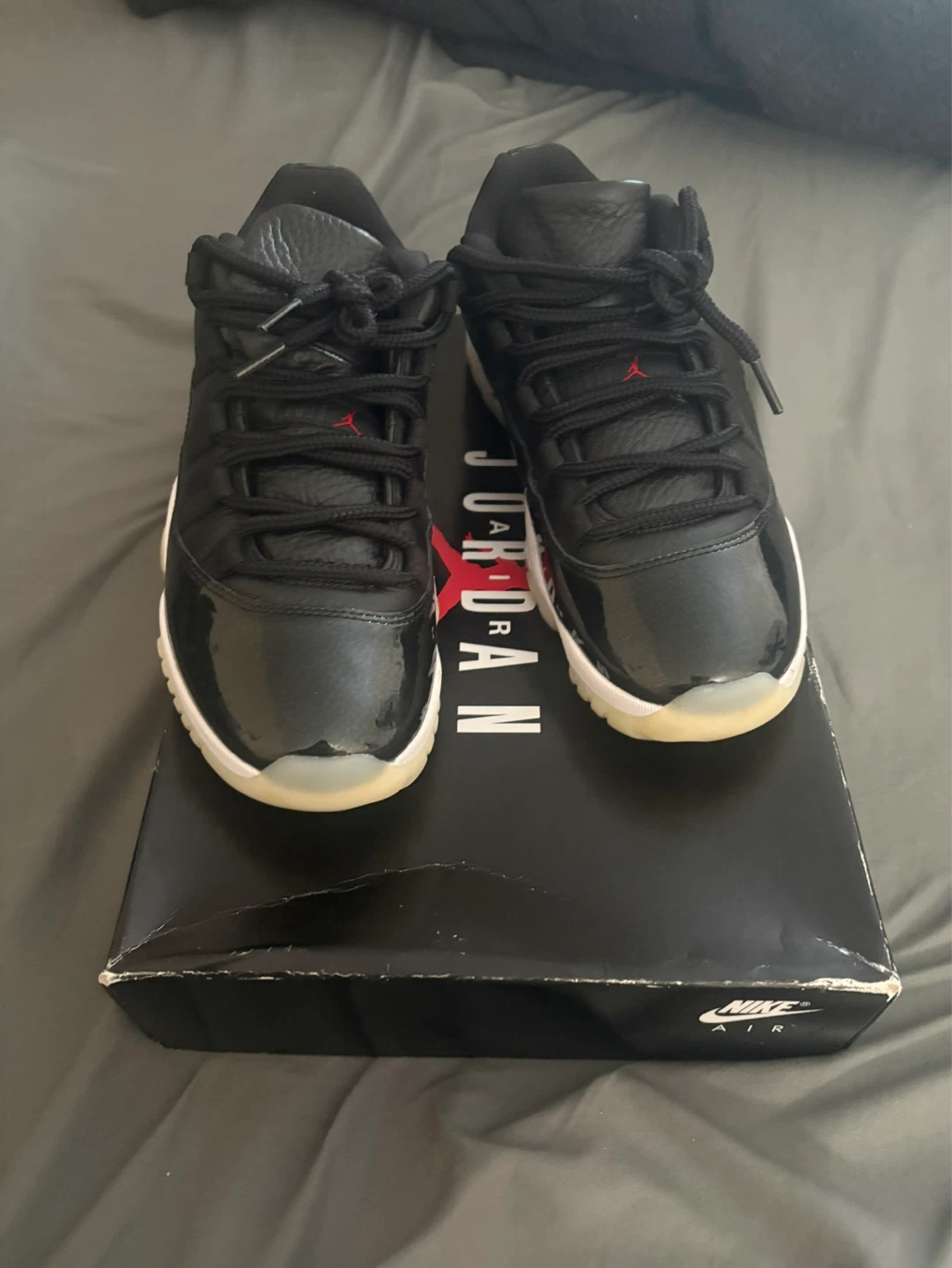 Air Jordan 11 Retro Low Black Red Mens Size 10 - photo 3