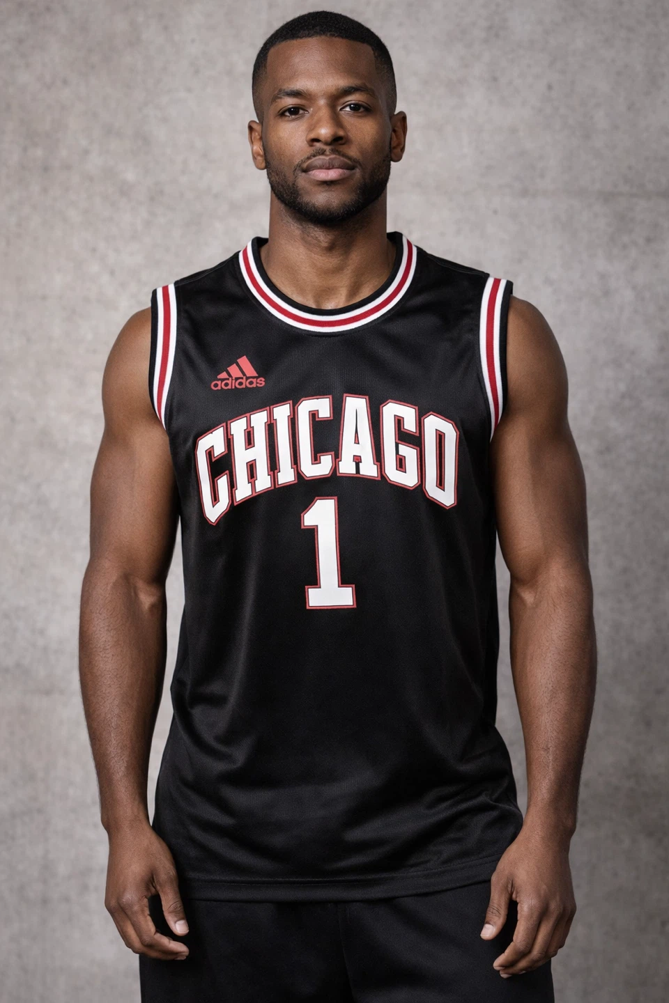 Adidas Chicago Bulls Basketball Jersey #1  black Mens Size M