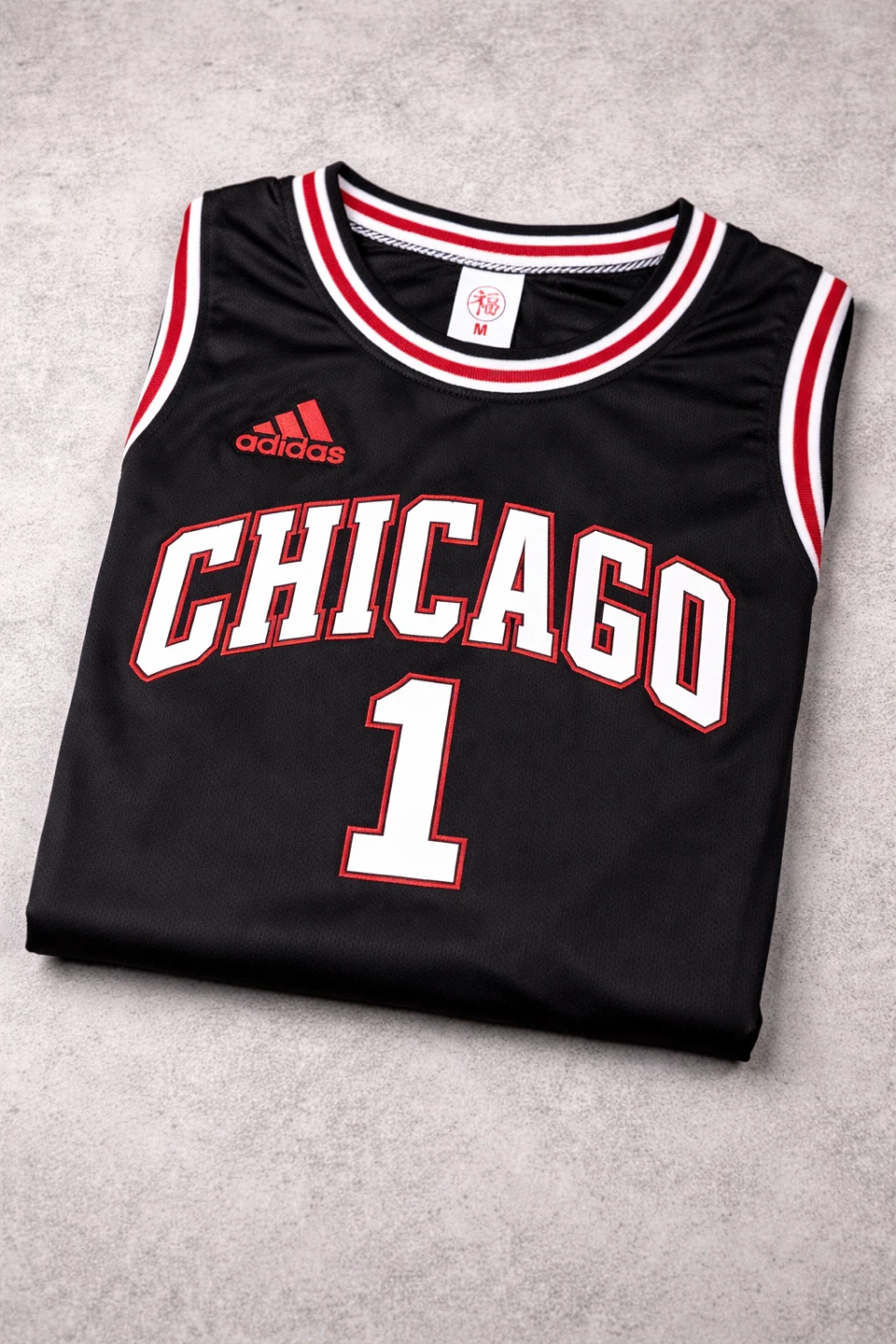 Adidas Chicago Bulls Basketball Jersey #1  black Mens Size M - photo 2