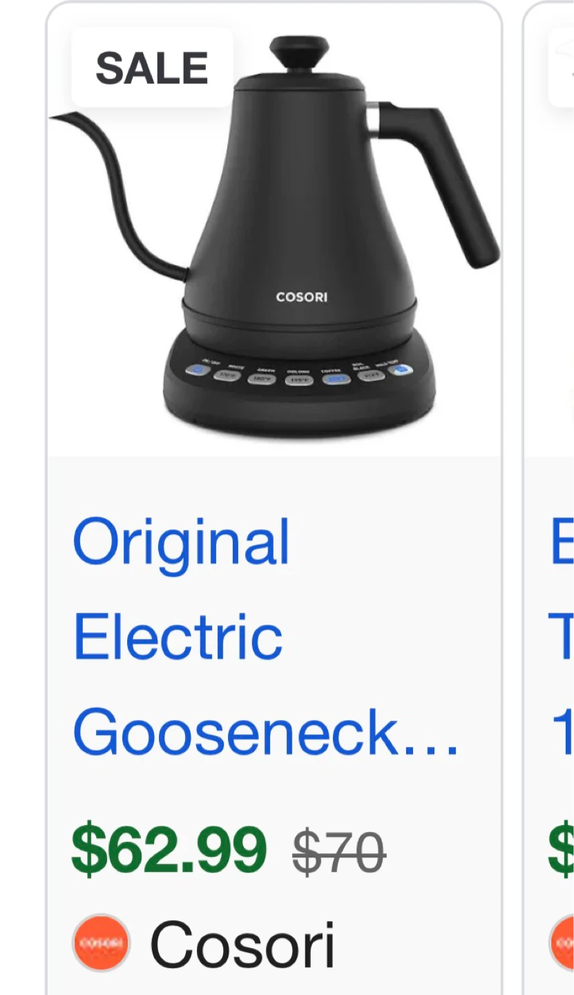 COSORI Original Electric Gooseneck Kettle