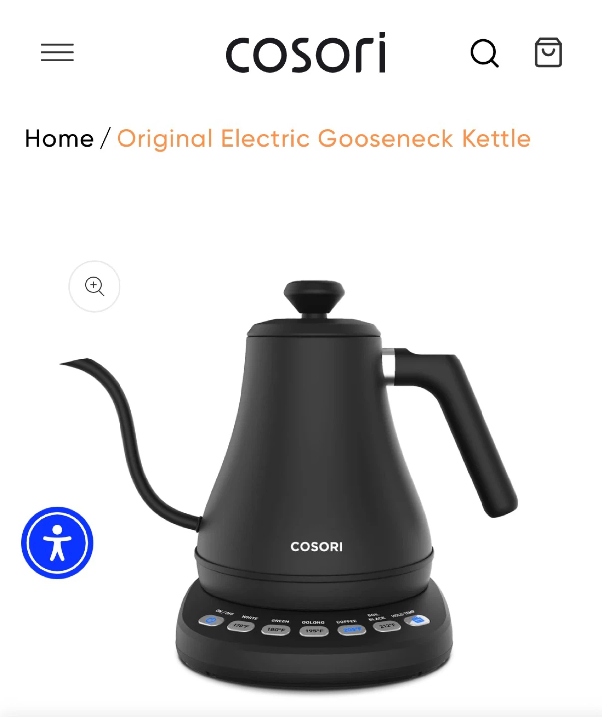 COSORI Original Electric Gooseneck Kettle - photo 3