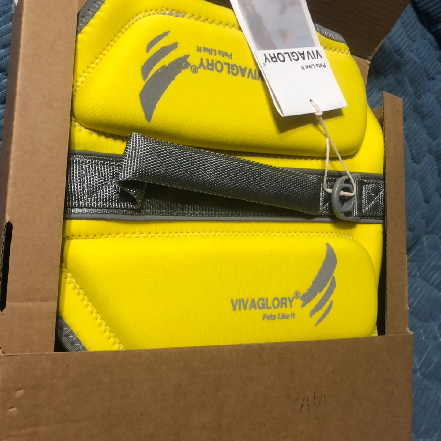 Brand New-VIVAGLORY Yellow Pet Life Jacket Vest - Size S - photo 3