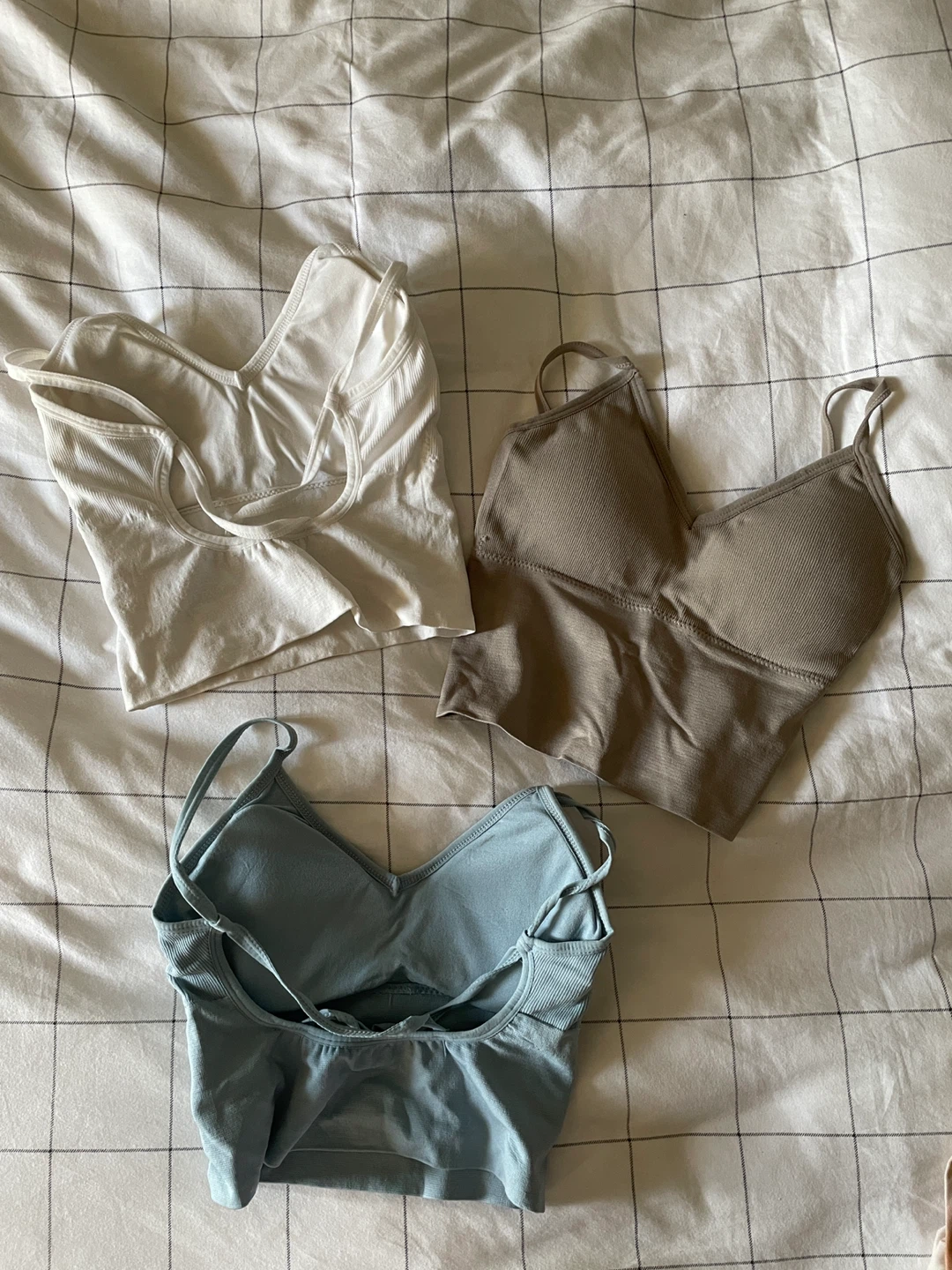 3 Pack Women's Ribbed Crop Tank Tops Bra - XS - photo 2