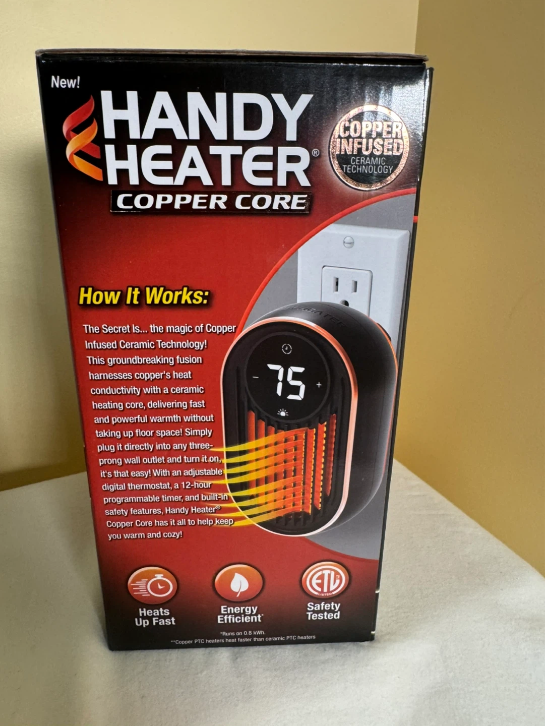 Handy Heater Copper Core Powerful Wall Outlet Heater - photo 2