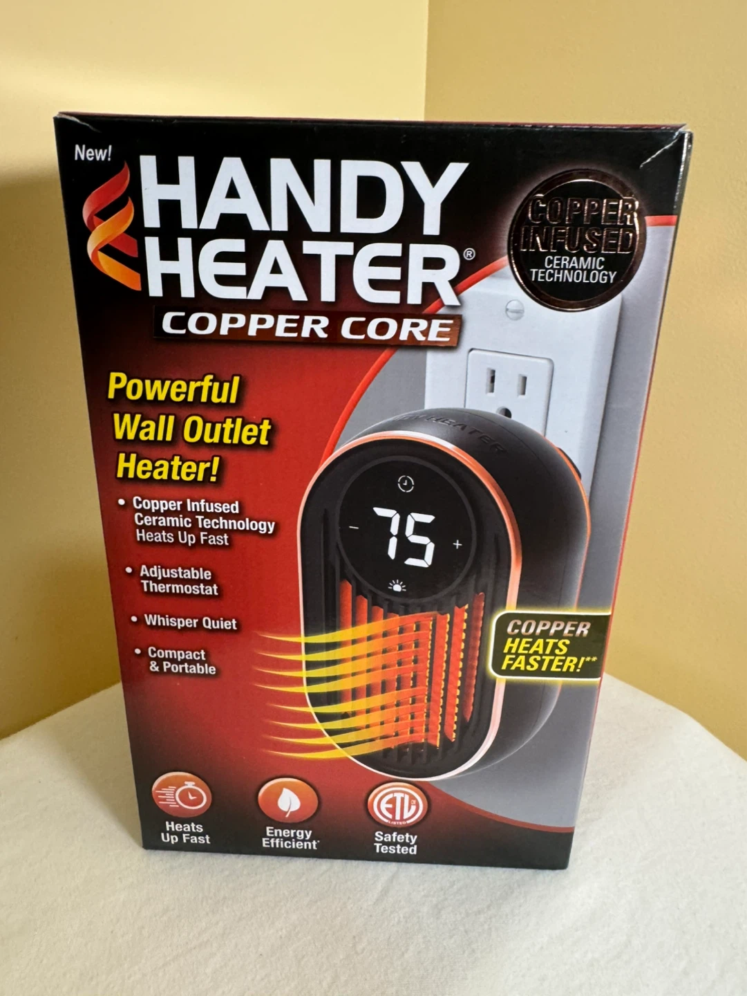 Handy Heater Copper Core Powerful Wall Outlet Heater
