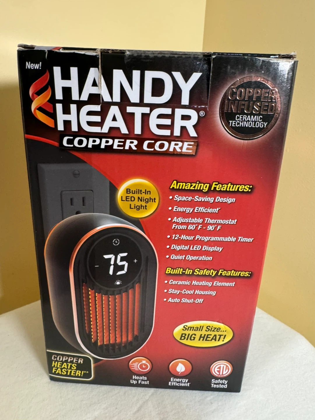 Handy Heater Copper Core Powerful Wall Outlet Heater - photo 3