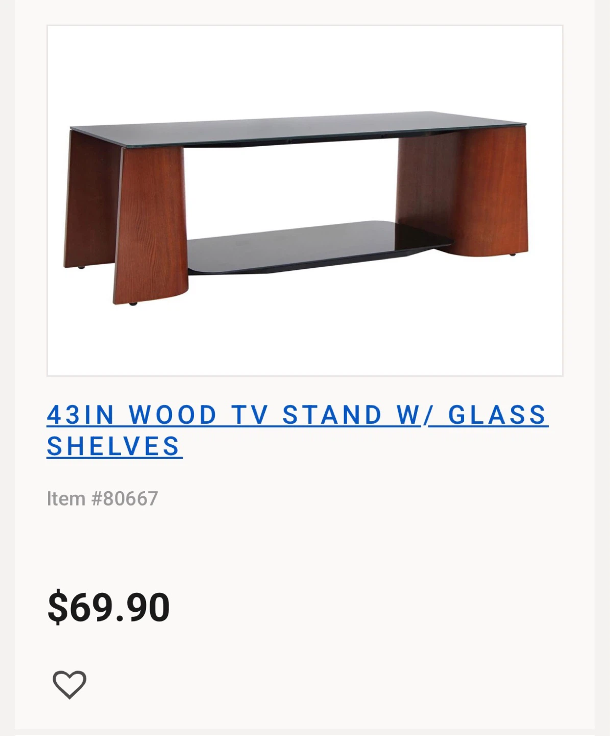 TV Stand with Glass Shelves